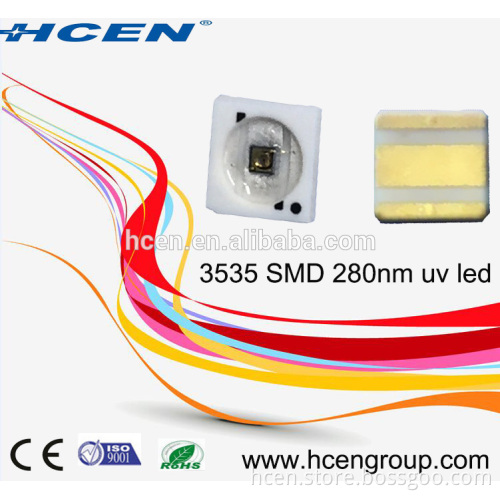2016 hot selling high quality 3535 SMD gerimicidal uvc led 275nm 280nm uv led for sterilizer
